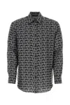 Burberry Long Sleeve Shirt With All-over Monogram Print