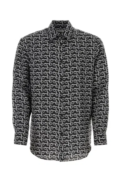 BURBERRY BURBERRY PRINTED SILK OVERSIZE SHIRT