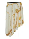 Burberry Woman Midi Skirt Ivory Size 6 Polyester In Multicolor