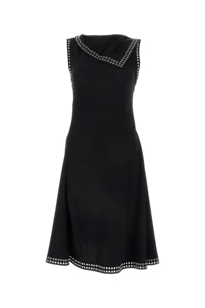 BURBERRY BURBERRY BLACK SATIN DRESS