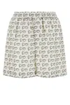 Burberry B Closure Print Silk Shorts
