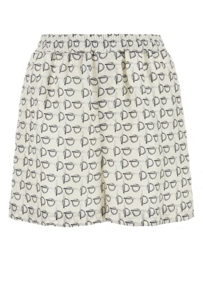 BURBERRY BURBERRY PRINTED SILK SHORTS