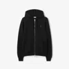Burberry Black Sweatshirt With Ekd Embroidery On The Front And Logo Print On The Rear In Cotton Man In Black