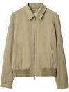 Burberry Cotton Jacket With Collar And Pockets In Neutral