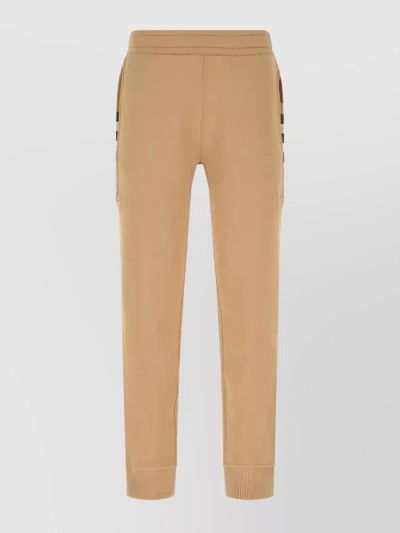 Burberry Subtle Check Side Panel Track Pants In Brown
