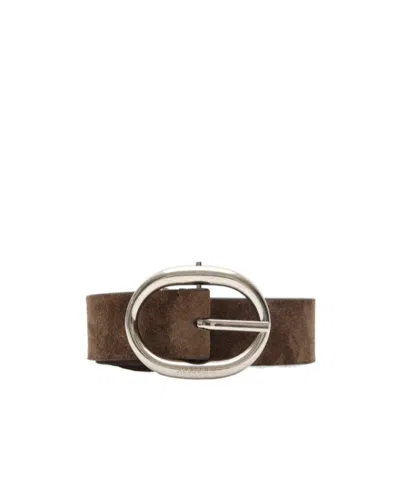 Burberry Suede Bloomsbury Belt In Brown
