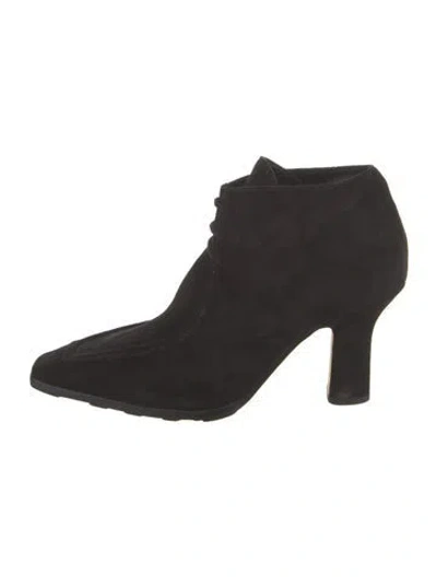Pre-owned Burberry Suede Boots In Black