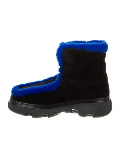 Pre-owned Burberry Suede Boots In Black