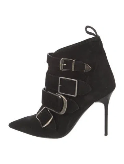 Pre-owned Burberry Suede Boots In Black