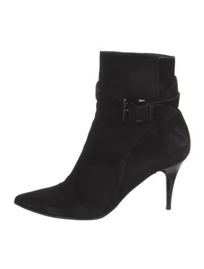 Pre-owned Burberry Suede Boots In Black
