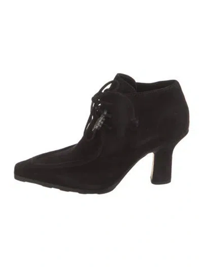Pre-owned Burberry Suede Boots In Black