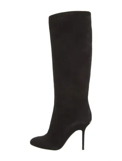 Pre-owned Burberry Suede Boots In Black