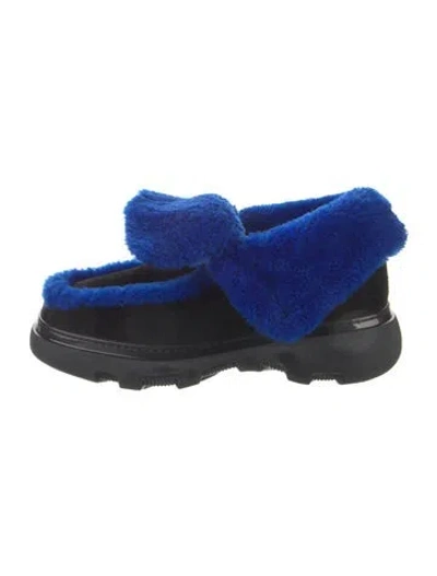 Pre-owned Burberry Suede Boots In Blue