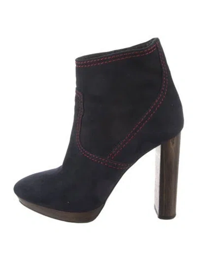 Pre-owned Burberry Suede Boots In Blue