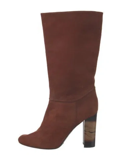 Pre-owned Burberry Suede Boots In Brown