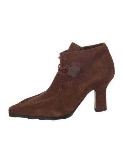 Pre-owned Burberry Suede Boots In Brown