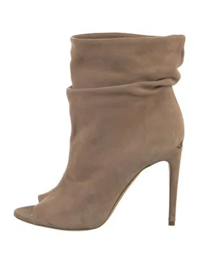 Pre-owned Burberry Suede Boots In Brown