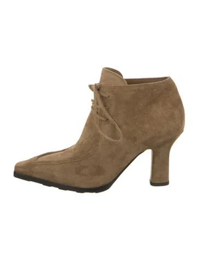 Pre-owned Burberry Suede Boots In Neutral