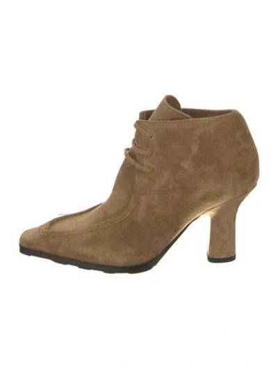 Pre-owned Burberry Suede Boots W/ Tags In Brown