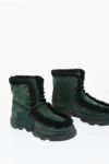 Burberry Suede Chugga Ankle Boots With Real Fur Inner