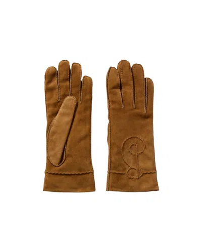 Burberry Suede Gloves In Brown