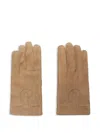 Burberry Suede Gloves In Neutrals