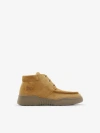 Burberry Ekd Embossed Lace-up Boots In Manilla