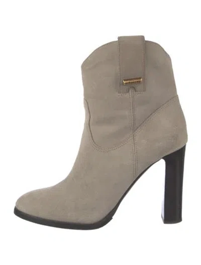 Pre-owned Burberry Suede Pumps In Gray
