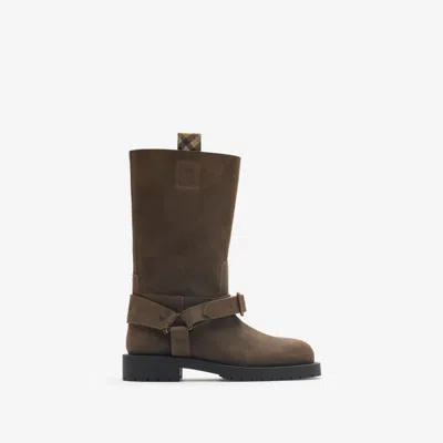 BURBERRY BURBERRY SUEDE SOFT SADDLE LOW BOOTS​