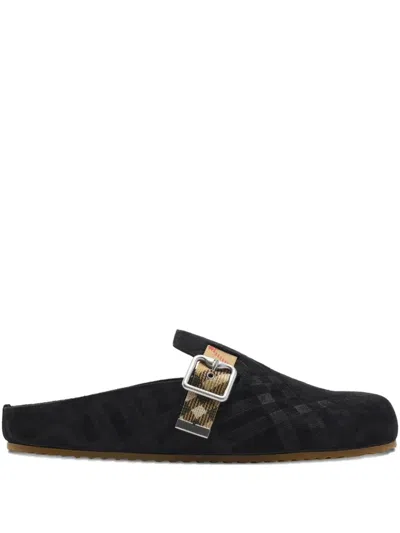 BURBERRY SUEDE URCHIN CLOGS