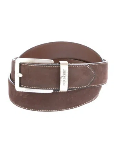 Pre-owned Burberry Suede Waist Belt In Brown