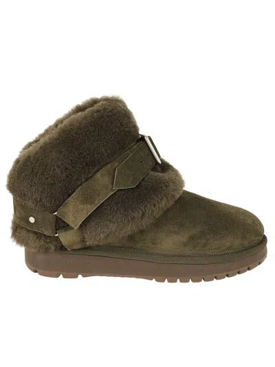 Burberry Suede Winter Boots In Gray