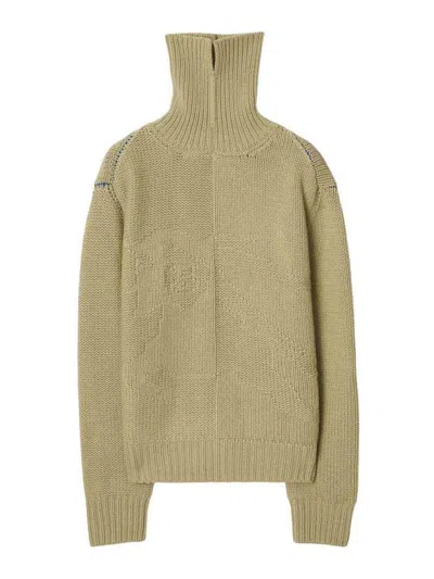 Burberry Ekd Cashmere Sweater In Hunter