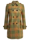 Burberry Summerside Check Yellow Polyester Nylon Trench Coat In Multi