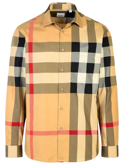 Burberry Summerton Long-sleeved Check Shirt In Brown