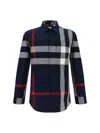 Burberry Summerton Shirt Men In Navy Ip Check