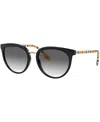 Burberry Womens Black Be4316 Phantos-frame Acetate Sunglasses In Black,grey Gradient