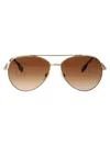 Burberry Eyewear Aviator Frame Sunglasses In Brown
