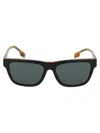 Burberry Top Black On Vintage Check Acetate Sunglasses In Green