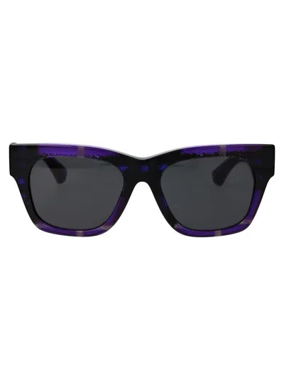 Burberry Squared Sunglasses 0 Be4424 411387 In 411387 Check Violet