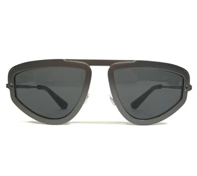 Pre-owned Burberry Sunglasses B3150 1316/87 Matte Gray Abstract Aviators With Gray Lenses