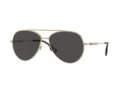 Pre-owned Burberry Sunglasses Be3147 110987 58 Gold Dark Gray Woman