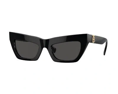 Pre-owned Burberry Sunglasses Be4405 300187 Black Dark Gray Woman