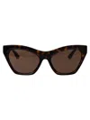 Burberry Dark Havana Acetate Sunglasses In Brown