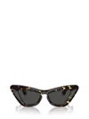 Burberry Beveled Acetate & Plastic Cat-eye Sunglasses In Brown