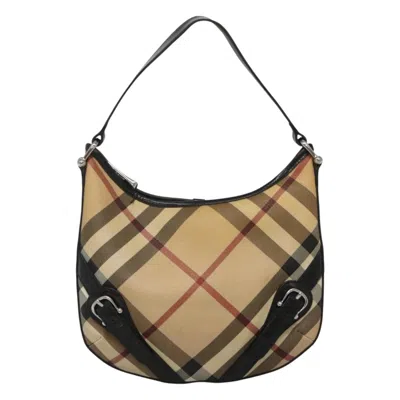 Pre-owned Burberry Supernova Check Beige Plastic Shoulder Bag ()