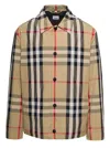 Burberry Check-pattern Shirt Jacket In Archive Beige Ip Chk