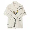 Burberry Swan Print Button Down Shirt