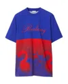 Burberry Swan Print T-shirt In Blue