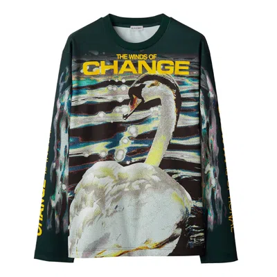 BURBERRY BURBERRY SWAN-PRINT LONG-SLEEVED T-SHIRT